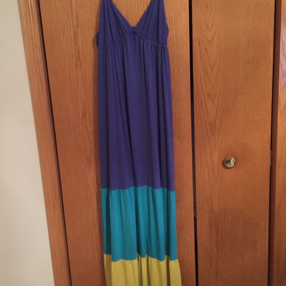 Tiered color maxi dress